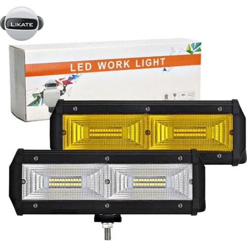 LKT 9 Inch Daytime Running Light Spotlight 144W 12V 24V LED Work Light Bar For Motorcycle Offroad 4x4 ATV Truck Tractor