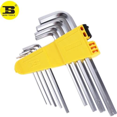 BOSI 9PC Allen Wrench Set Long Short Arm 1.5-10mm