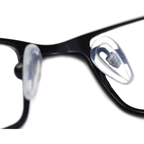 NEW 1Pair=2pcs Clear Silicone Nose Pads For Glasses Nose Pads Glasses Accessory Soft Nose Pads Oval Screw On Nose Pad Tools