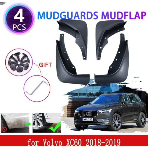 New 4PCS for Volvo XC60 2018 2019 Mudguards Mudflap Fender Mud Flaps Splash Mud Guards Protect Front Rear Wheel Car Accessories