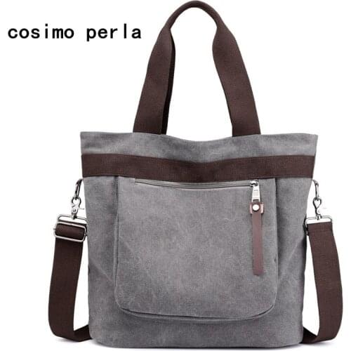 New 2021 Summer Casual Handbags Large Capacity Fabric Cloth Shoulder Crossbody Bags for Women Canvas Tote Shopping Bag Dropship