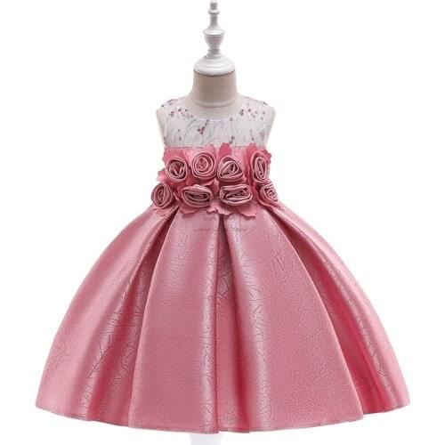 Flower Girl Dress Formal Floral Baby Girls Dresses Vestidos Wedding Party Children Clothes Kid dress for Girl Birthday Clothing