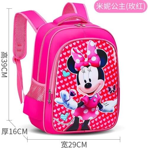 Disney cartoon Mickey mouse backpack Anime childrens school bag Primary school students reduce burden schoolbags Spiderman