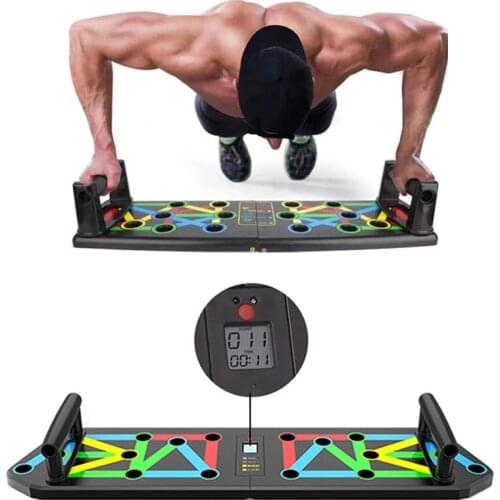 NEW Push-up Rack Folded Board with Electronic Screen Men Women Body Building Exercise Tools Portable for Home Fitness Training