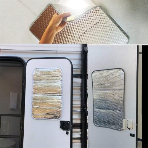 RV Door Window Cover Shade Travel Trailer Reflective RV Window Shade Regulates Temperature RV Window Coverings Block UV 16 x 25