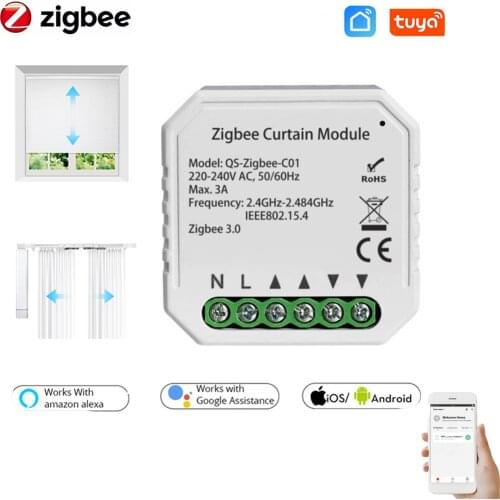 Tuya Smart Zigbee/wifi Curtain Switch Module DIY Tool For Blind Motor Voice Control for Alexa Google Home APP Remote Control