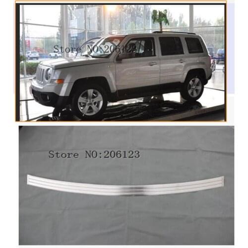 Sansour For Jeep Patriot 2011-2016 Stainless Outer Rear Bumper Protector Plate Cover