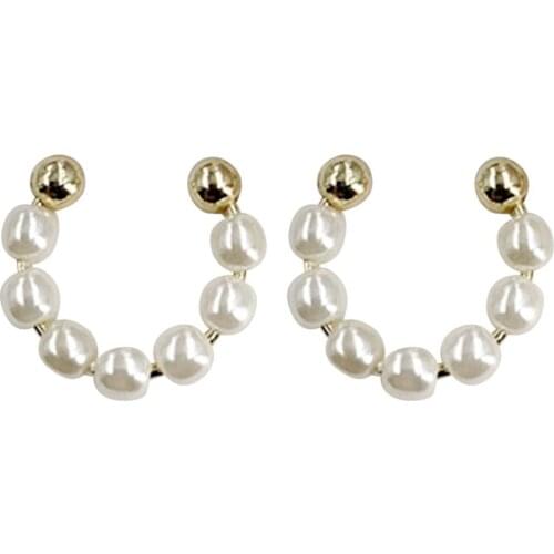 Pearl Hoop Earrings For Women Fashion Dangle Hypoallergenic Layer Earrings Drop Dangle Earrings Gifts For Women