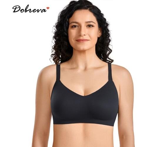 Womens Wireless Removable Padded Bra Comfort Seamless Bralette Plus Size
