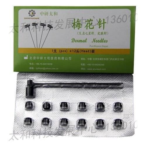 Zhongyantaihe sterile beauty massage dermal needle plum needle skin needle with 12 pcs replace head