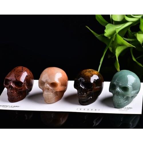 1 PC crystal Gemstone skull natural crystal decoration home decor stones and crystals wicca healing minerales DIY gift
