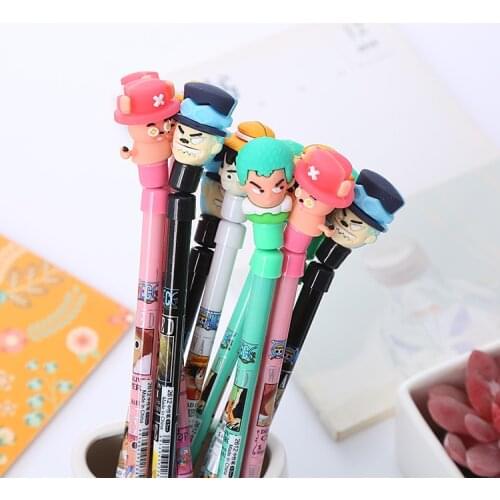 1PC Creative Anime Character Magnetic Turning Pen Stationery Student Gel Pen Office Supplies Decompression Water-based Sign Pen