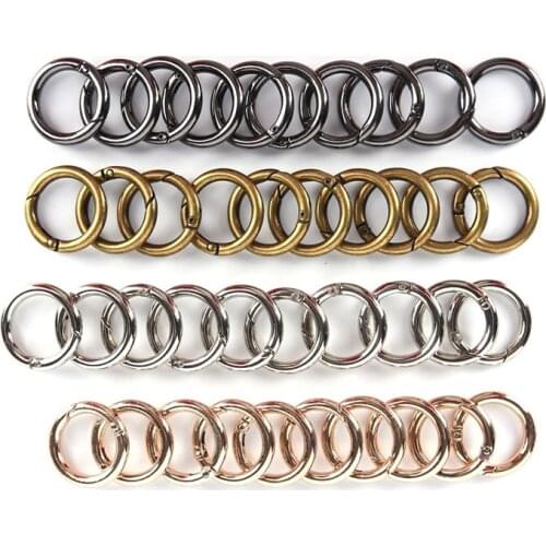 10Pcs Metal HIgh Quality Women Man Bag Accessories Rings Hook Key Chain Bag