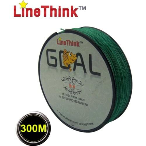 300M Brand LineThink GOAL Japan Multifilament PE Braided Fishing Line 6LB-100LB Free Shipping