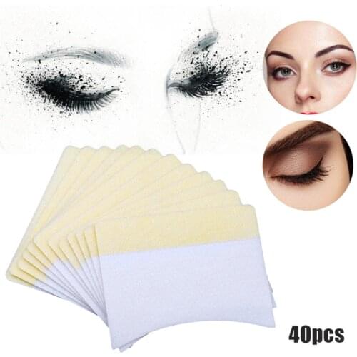 40-100pcs Eyelash Extension Glue Remover Pads Lint-Free Paper Cotton Lashes Grafting Non-woven Glue Cleaning Wipes Makeup Tools