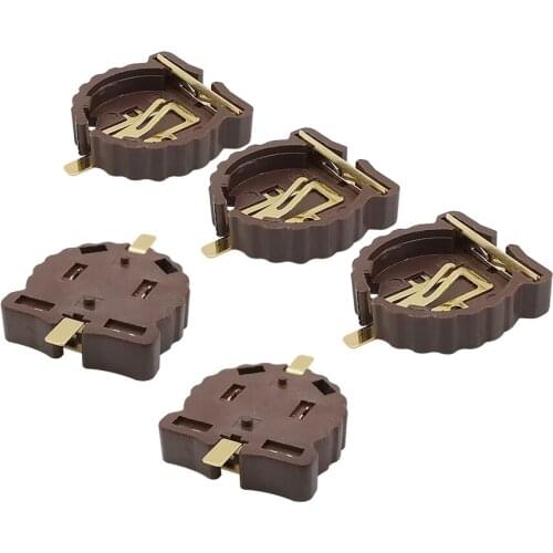 5Pcs CR-1220 Button Battery Holder Case 3V CR1220 SMD Battery Socket