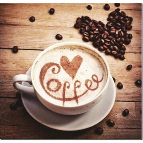 5D Diy Diamond Painting Love Coffee Diamond Mosaic Cross Stitch Kit Diamond Paint Full Dill Embroidery Gift Home Decor