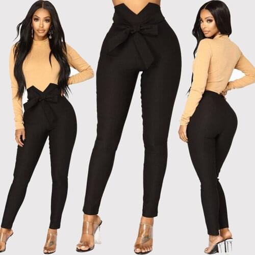 Womens Summer Trousers Women High Waist Casual Slim Cotton Thin Pants For Women High Waist Black Khaki Pants