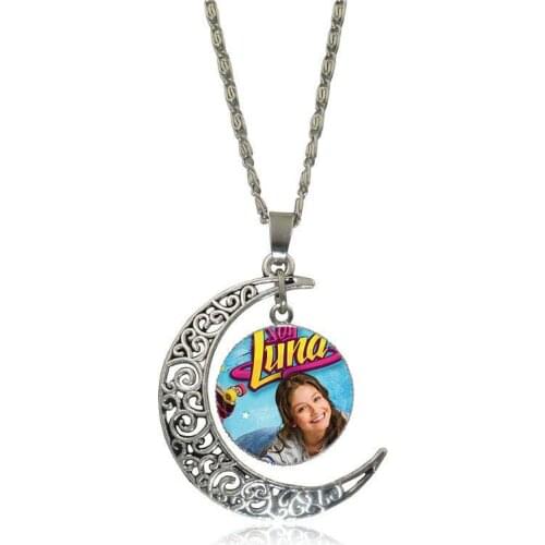 EJ Glaze For Girls Gifts Glass Cabochon Pendant Necklace Fashion Necklace Soy Luna