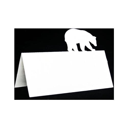 Bear rustic wonderland wedding Place Cards baby shower party table number Card birthday Seating escort marker choose colors