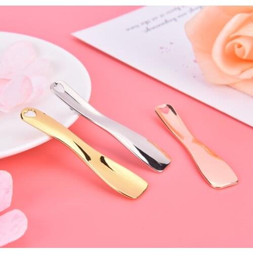 1PC Metal Cosmetic Spoon Spatulas Makeup Stick Scoop Facial Mask Eye Cream Mixing Brush Reuseable DIY Beauty Tool Skin Care