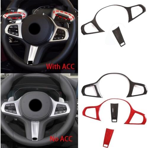 Real carbon fiber For BMW 3 4 5 6 7 8 X3 X4 X5 X6 X7 Z4 series G20 G30 G11 G01 G05 G06 G07 Steering Wheel Frame Cover Sticker