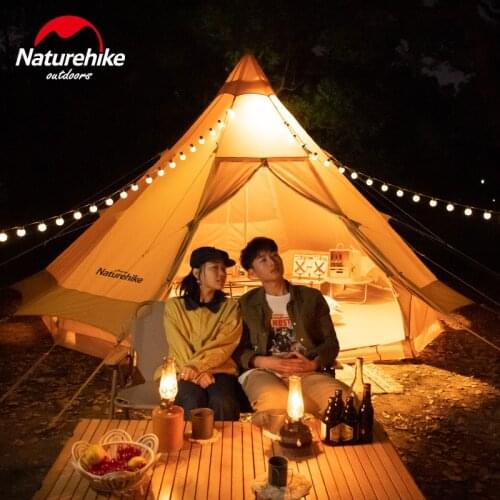 Naturehike Glamping Outdoor Multi-Person(5-8 person) Camping hiking 12.3 Cotton Pyramid Large Tent