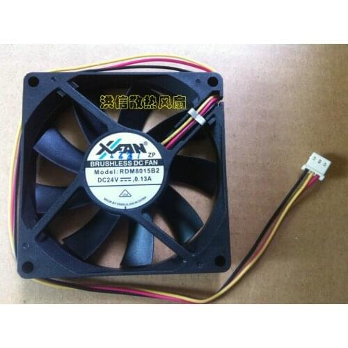 All new xfan 8015 rdm8015b2 DC24V 0.13a 8cm 80 * 80 * 15mm frequency converter fan
