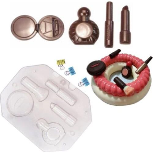 New 3D Cosmetic Case Chocolate Mold Reusable DIY makeup tools Candy Mold Sugar Paste Mold Cake Decorating Tools