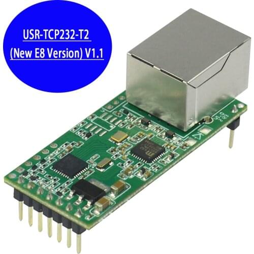 Upgraded USR-TCP232-T2 Tiny Serial Ethernet Converter Module Serial UART TTL to Ethernet TCPIP Module Support DHCP and DNS
