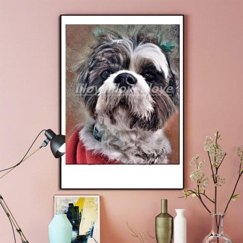 Full Square/Round 5D DIY Diamond Painting "Shih Tzu dog" picture Of Rhinestones Mosaic Diamond Embroidery home decoration FG1668
