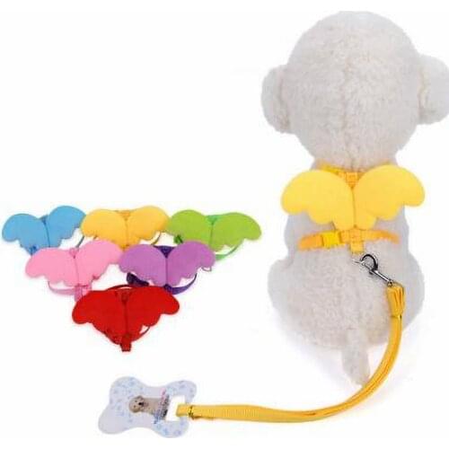 1.5 cm wide and 1.0 cm of small and medium-sized pet angel chest back wings Pet leash