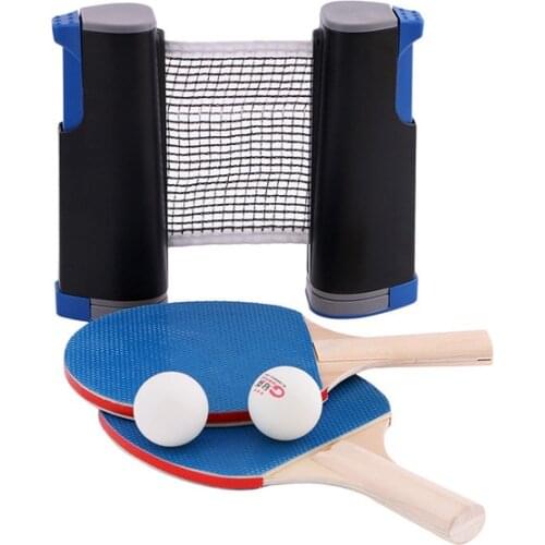 Professional Table Tennis Sports Trainning Set Racket Blade Mesh Net Ping Pong Student Sports Equipment Simple Portable Dropship