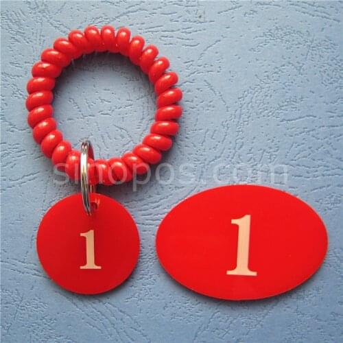 Numbered Tags Locker Room Combo, key card door plate ID sign lugguage checkroom changing acrylic number disc bath gym sauna club