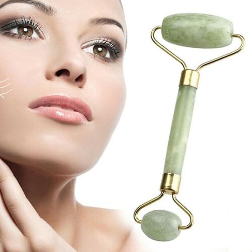 1pcs Double Heads Facial Massage Roller Jade Stone Face Lift Hands Body Skin Eye Face Neck Thin Relaxation Slimming Skin Board
