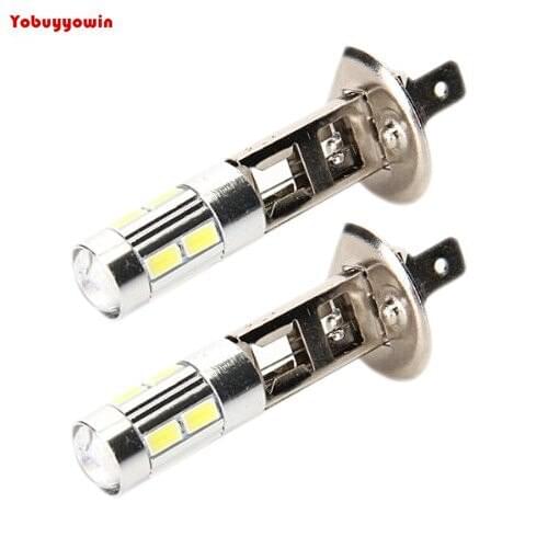 2pcs 5W H1 5630 SMD 10 LED Ampoule Lampe Bulb Feu Blanc DC 12V Voiture