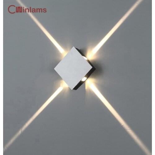 Led wall lamp bedside lamp bedroom living room wall lamp modern simple creative corridor hotel cross star wall light ac85-265v