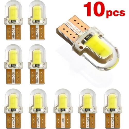 10pcs LED W5W T10 194 168 W5W COB 8SMD Led Reading Parking Bulb Auto Wedge Clearance Lamp CANBUS Bright White Light Bulbs