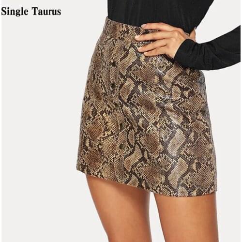Leopard Sexy Skirts Women Fashion Streetwear Mini PU Mujer Faldas 2020 Summer Harajuku Women Skirt Femme Jupes