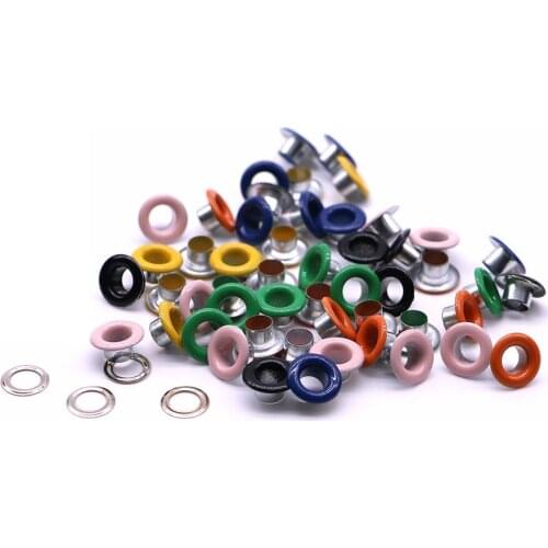 100sets/pack(Outer diameter)8mm (internal)4mm (high)4mm bronze eyelets miniature eyelets Eleven colors