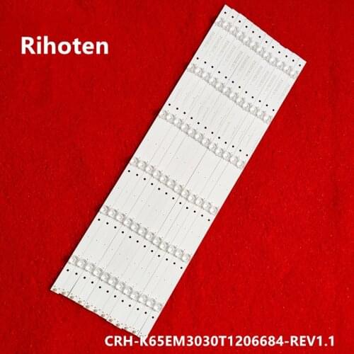 100% New 12pcs/Kit LED strips for 65 TV CRH K65EM3030T1206684 REV1.1 I CRH-K65EM3030T1206684-REV1.1 I 8149010665013