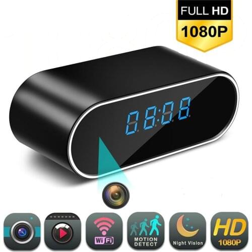 1080P HD Clock Camera Wireless WIFI Camera Micro Cam IR Night View Alarm Camcorder Digital Watch Video Mini DVR Oculta Small Cam