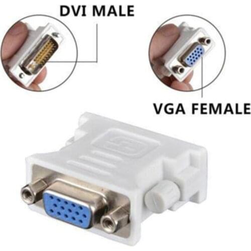 In stock DVI D Male To VGA Female Socket Adapter Converter VGA to DVI/24+1 Pin Male to VGA Female Adapter Converter hot