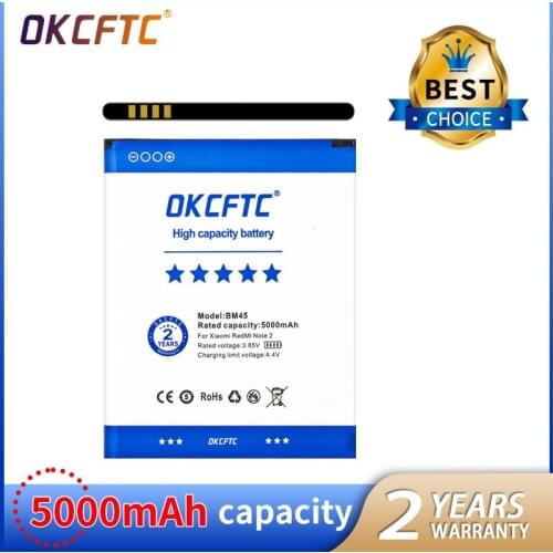 BM45 Replacement Battery For Xiaomi Mi Redmi Note 2 Redrice note2 Phone Batteries 5000mAh