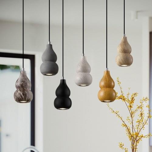 American Country Style cement Pendant Light 120cm wire E27 / E26 Socket Droplight 4 colors wood indoor Decoration Hanging Lamp
