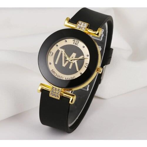 Montre Femme Luxury Brand Gold Crystal Silicone Sports Quartz Watch Ladies Casual Dress Watch Gift Hot Sale Reloj Mujer Zegarka