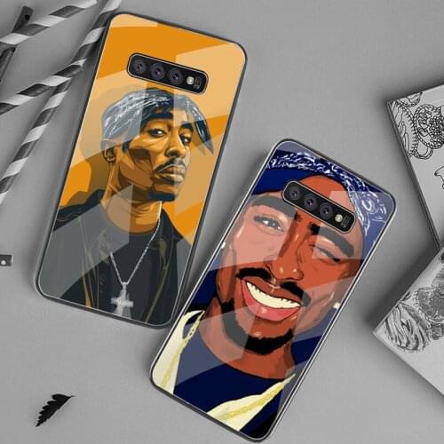 Forever Rapper 2pac Tupac Phone Case Tempered Glass For Samsung S20 Plus S7 S8 S9 S10 Plus Note 8 9 10 Plus