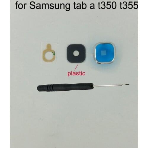 For Samsung Tab A 8.0 Inch T350 T355 Phone Tablet Housing Frame New Back Rear Camera Safety Plastic Lens + Tools