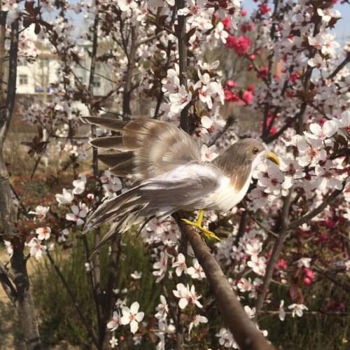 About 14cm simulation colourful feathers bird flying wings bird model garden decoration h1049