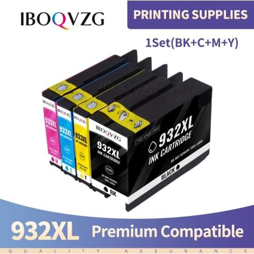 IBOQVZG 4PK 932XL 933XL Ink Cartridge for HP932XL for HP 932XL 932 for hp Office jet 6100 6600 6700 7110 7610 7612 printer